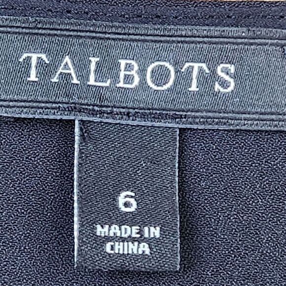 🔹️Talbots Black Cowl Neck Blouse Size 6 - Picture 7 of 8